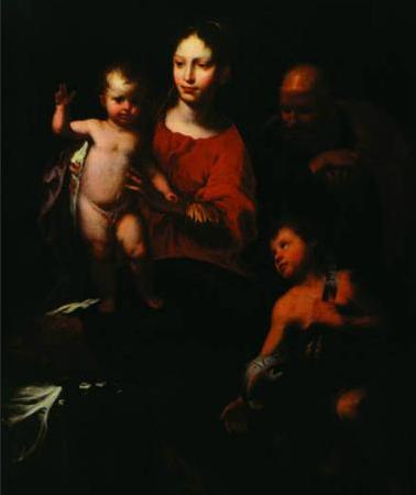 Bernardo Strozzi Holy Family with St. John the Baptist Germany oil painting art